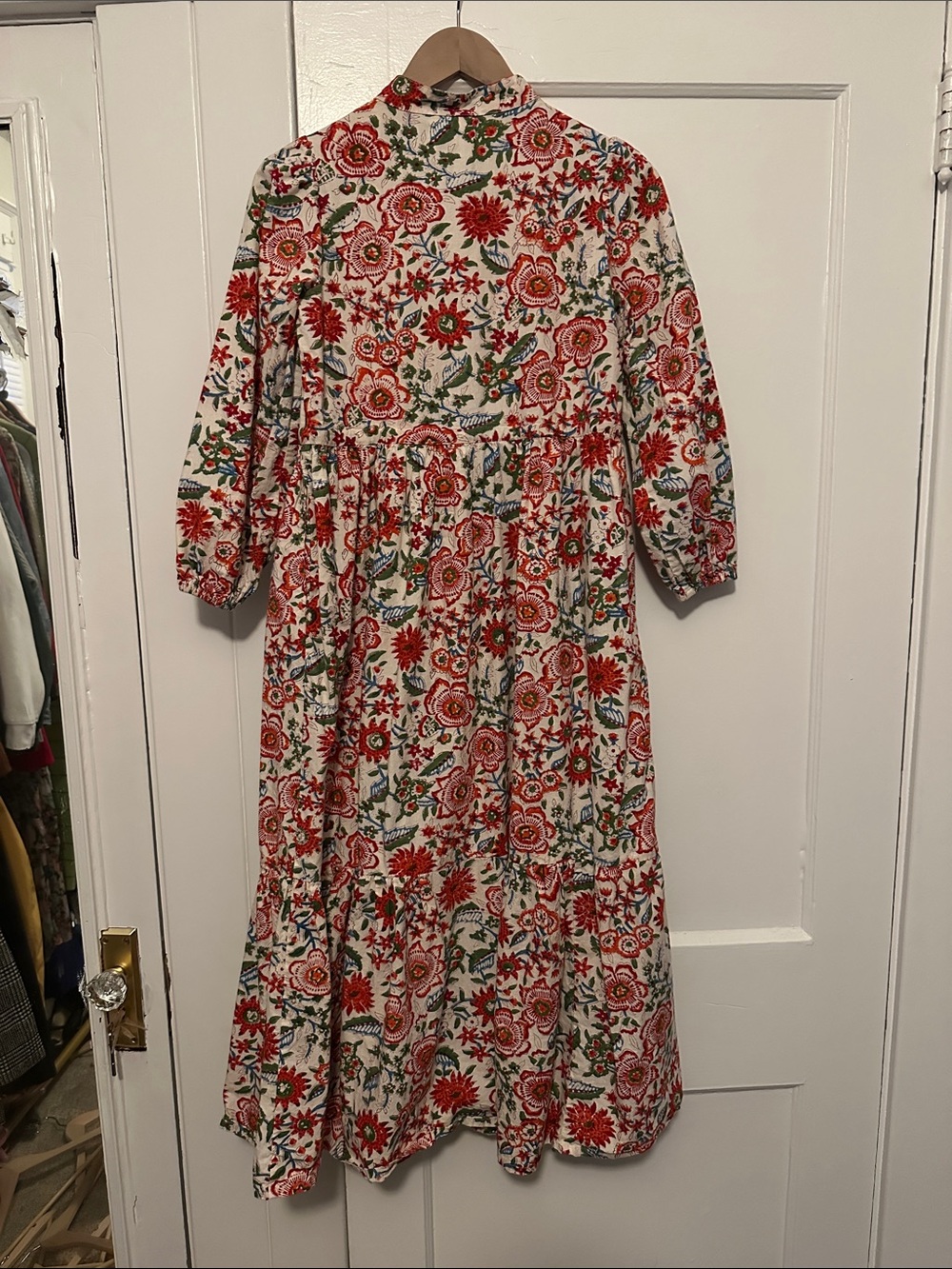 Sohana Floral Maxi Dress in Red and Cream - Picture 2 of 3